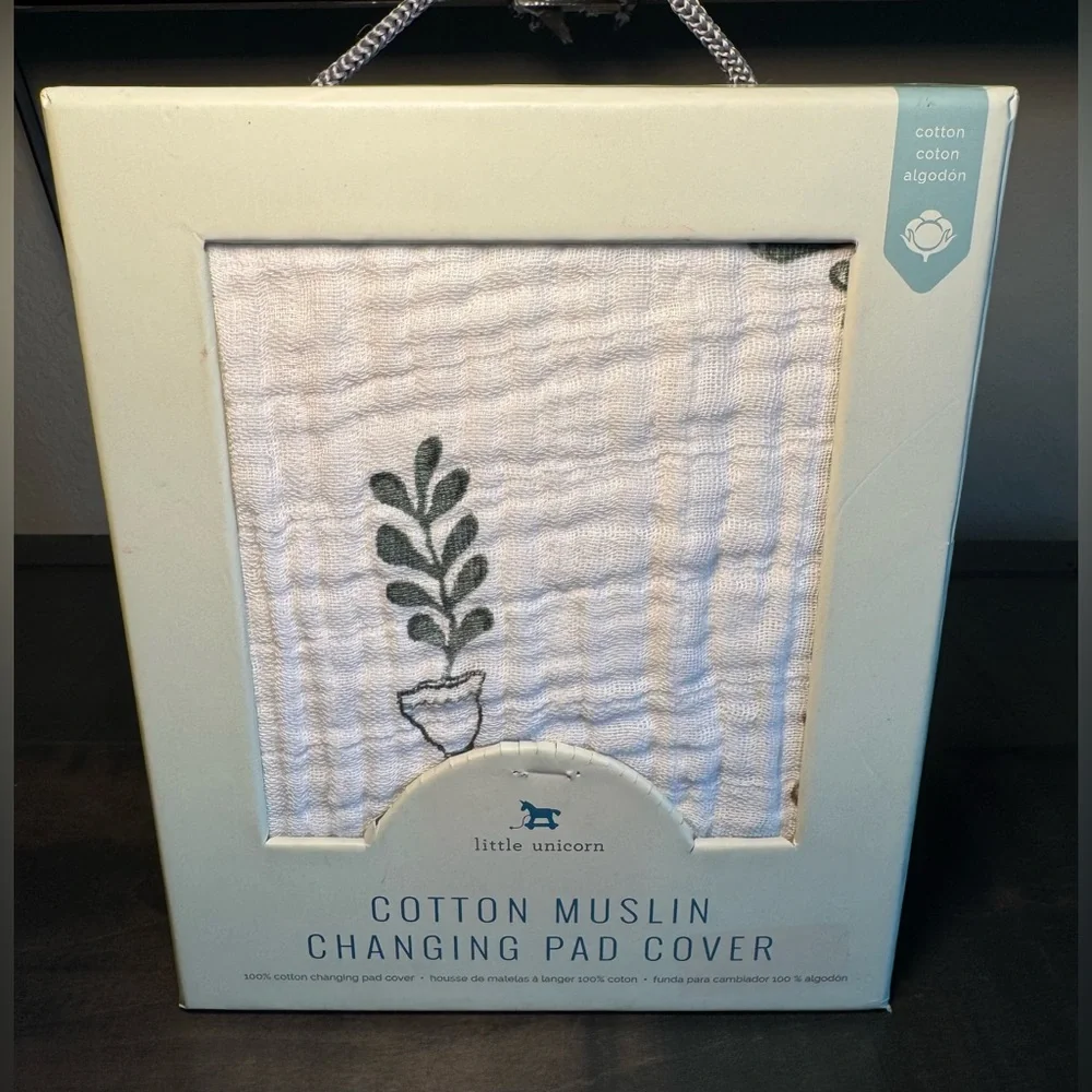 Little unicorn plant theme cotton Muslin changing pad cover